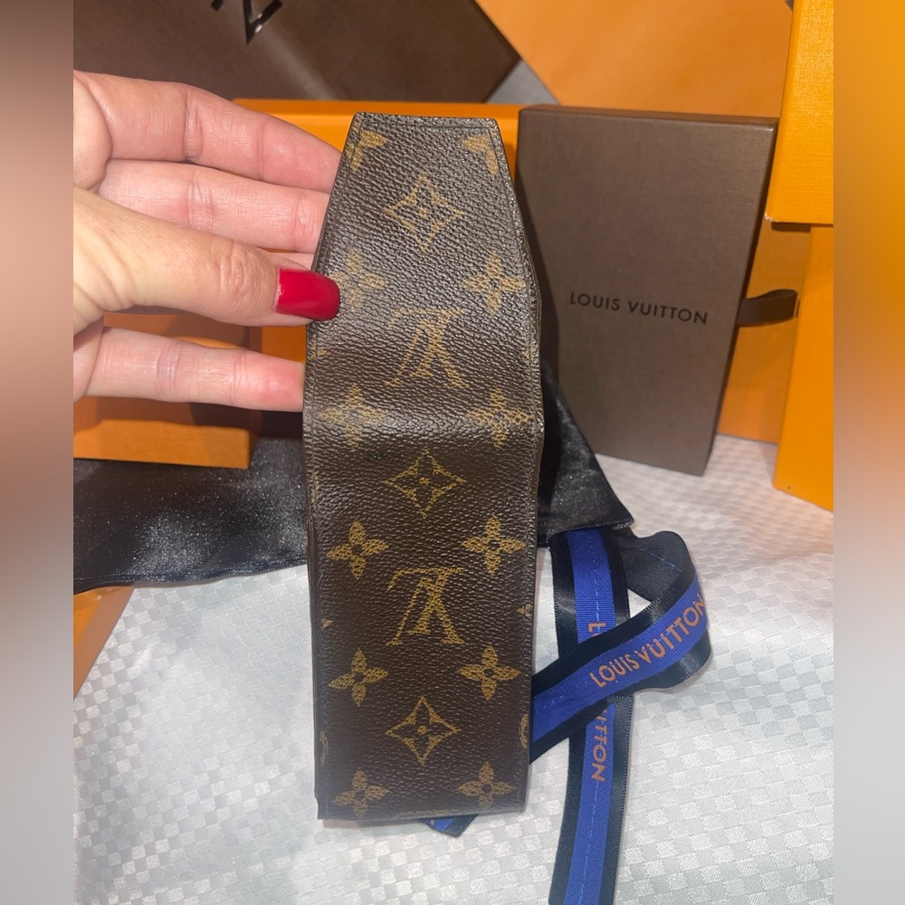 Louis Vuitton Logo Print Case. Satin Dust Bag. - Picture 2 of 9